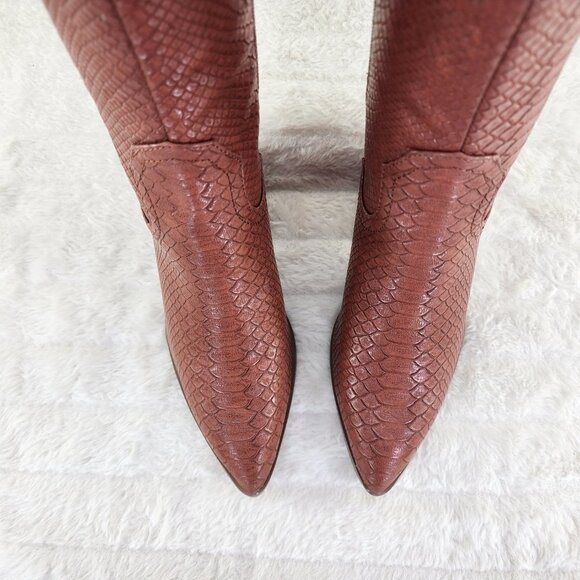 Tan Brown Western Cowgirl Cow Boy Ankle Boots Slayer - Picture 7 of 11